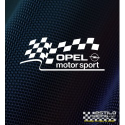 Pegatina Opel Motorsport con bandera