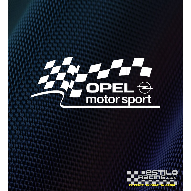 Pegatina Opel Motorsport con bandera