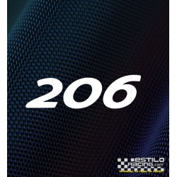 Pegatina 206 Peugeot