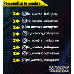 Pegatina Nombre Instagram personalizado