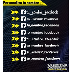 Pegatina Nombre Facebook personalizado