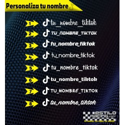 Pegatina Nombre Tik Tok personalizado