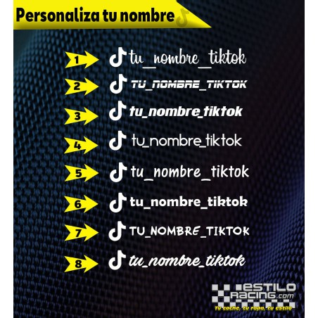 Pegatina Nombre Tik Tok personalizado