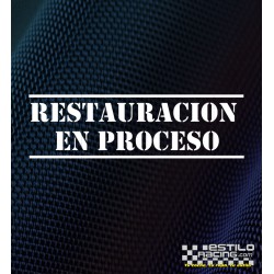 Pegatina restauración en proceso