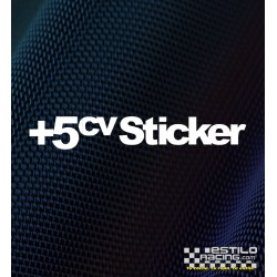 Pegatina +5cv Sticker alargada