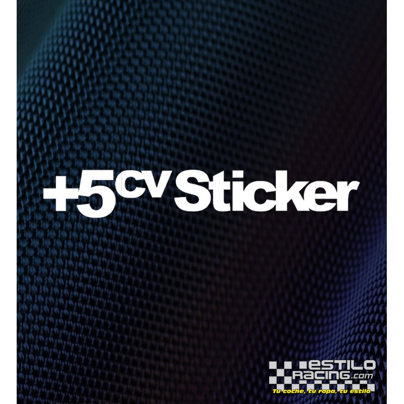 Pegatina +5cv Sticker alargada