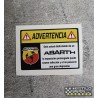 Pegatina Advertencia Abarth