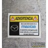 Pegatina Advertencia Mazda