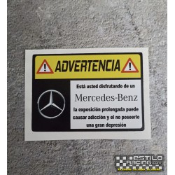 Pegatina Advertencia Mercedes-Benz