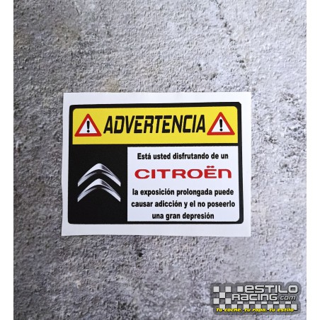 Pegatina Advertencia Citroën