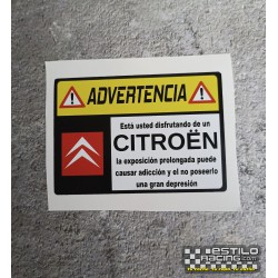 Pegatina Advertencia Citroën