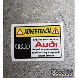 Pegatina Advertencia Audi