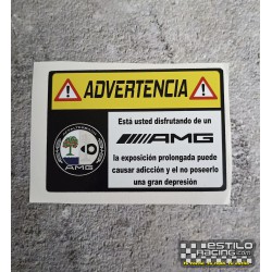 Pegatina Advertencia AMG