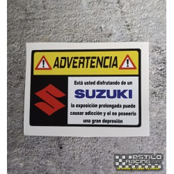 Pegatina Advertencia Suzuki