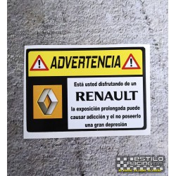 Pegatina Advertencia Renault