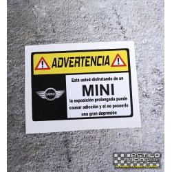 Pegatina Advertencia Mini