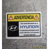 Pegatina Advertencia Hyundai