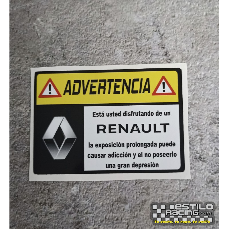 Pegatina Advertencia Renault