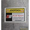 Pegatina Advertencia Audi Sport