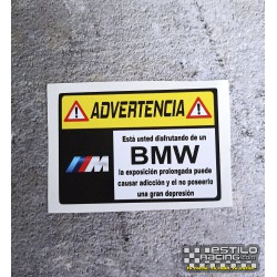 Pegatina Advertencia BMW M