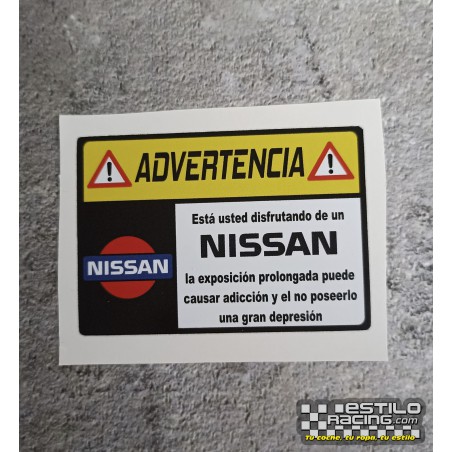 Pegatina Advertencia Nissan