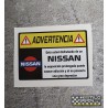 Pegatina Advertencia Nissan