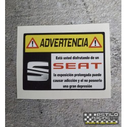 Pegatina Advertencia Seat