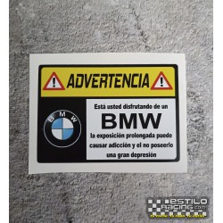 Pegatina Advertencia BMW
