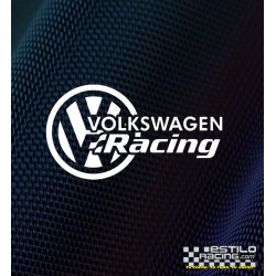 Pegatina Volkswagen Racing con logo redondo