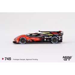 Mini GT Cadillac V-Series.R n31 Whelen Engineering Cadillac Racing - 2023 IMSA Sebring 12 Hrs Winner