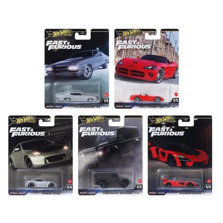 Hot Wheels premium Fast & Furious - pack de 5