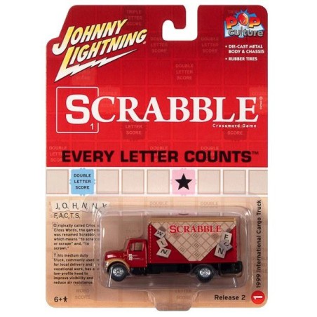 Johnny Lightning 1999 International Cargo Truck - Scrabble