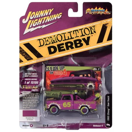 Johnny Lightning 1965 Chevrolet Truck Tow Truck - Demolition Derby
