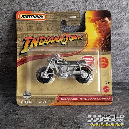 Matchbox Indiana Jones Themed Ducati Scrambler